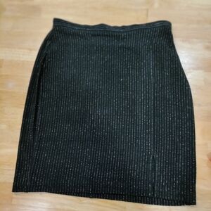 Chic Black Pinstripe Mini Skirt